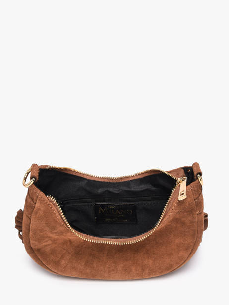 Shoulder Bag Velvet Leather Milano Brown velvet VE25064O other view 2