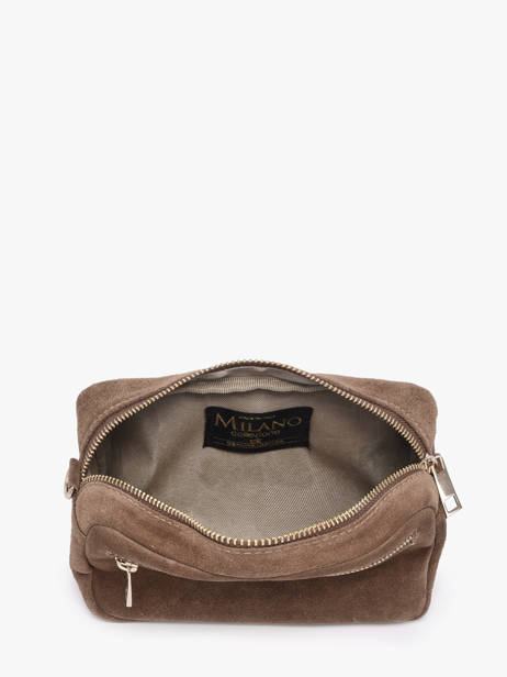 Shoulder Bag Velvet Leather Milano Beige velvet VE25115 other view 3