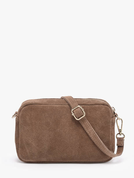 Shoulder Bag Velvet Leather Milano Beige velvet VE25115 other view 4