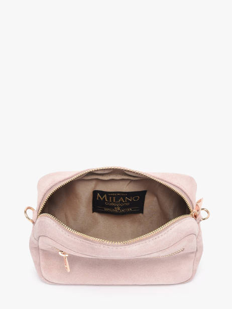 Shoulder Bag Velvet Leather Milano Pink velvet VE25115 other view 3