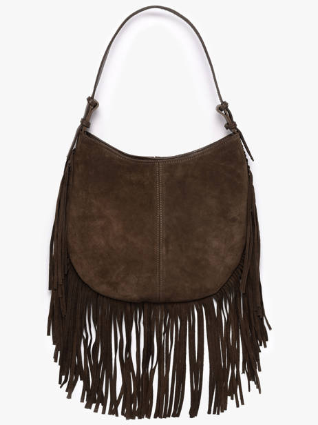 Shoulder Bag Velvet Leather Milano Brown velvet VE25112 other view 1