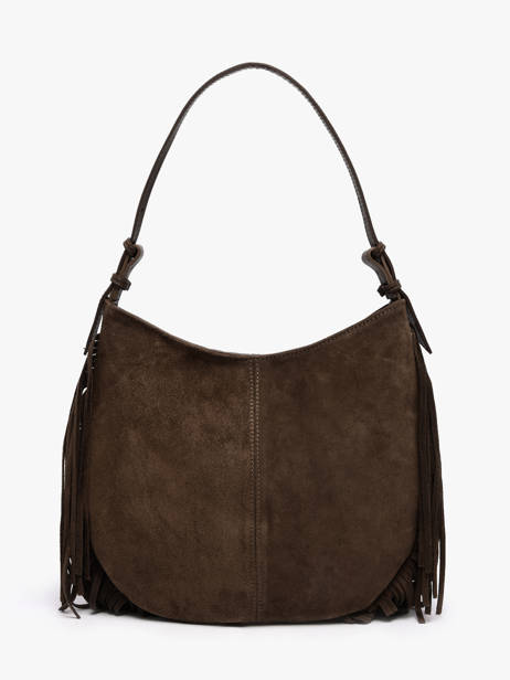 Shoulder Bag Velvet Leather Milano Brown velvet VE25112 other view 3