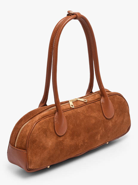 Shoulder Bag Velvet Caviar Leather Milano Brown velvet caviar VC25112 other view 1