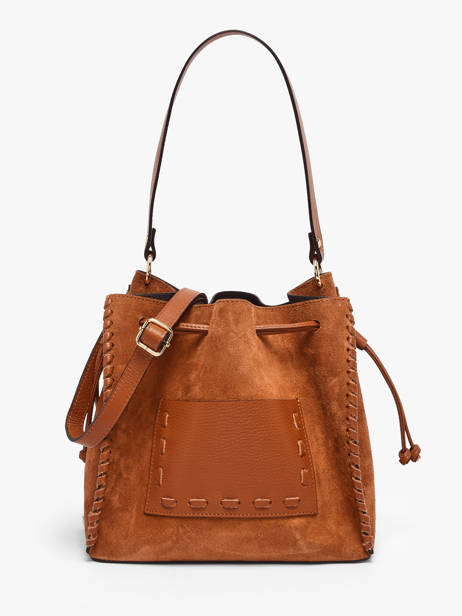 Satchel Velvet Caviar Leather Milano Brown velvet caviar VC25113