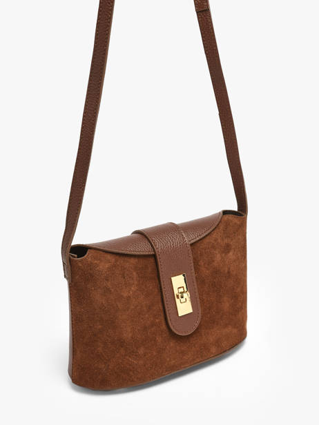 Shoulder Bag Velvet Caviar Leather Milano Brown velvet caviar VC25115 other view 1