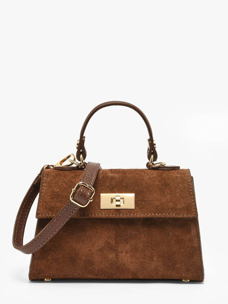 Shoulder Bag Velvet Caviar Leather Milano Brown velvet caviar VC25116