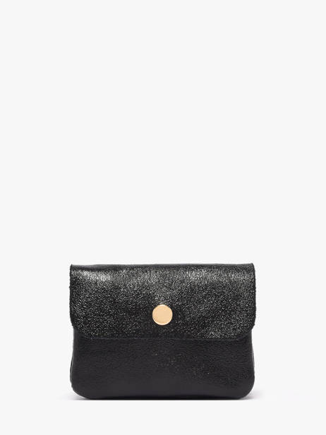 Coin Purse Leather Milano Black nine NI23092