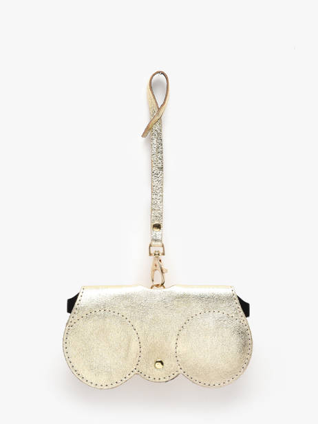 Sunglass Case Leather Milano Gold nine NI25069