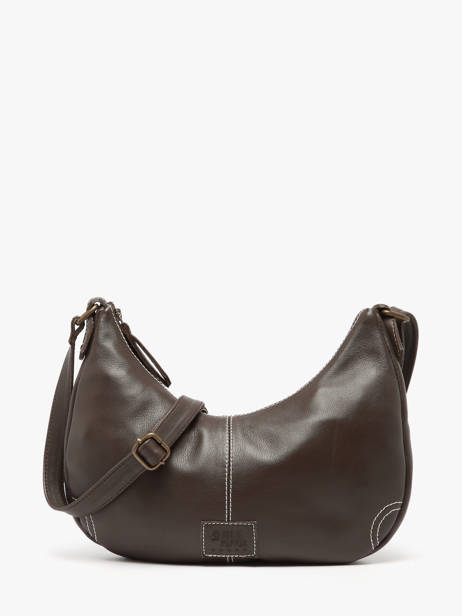 Shoulder Bag Seam Leather Basilic pepper Brown seam BSEA03