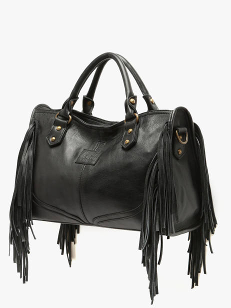 Satchel Dakota Leather Basilic pepper Black dakota BDAK22 other view 1