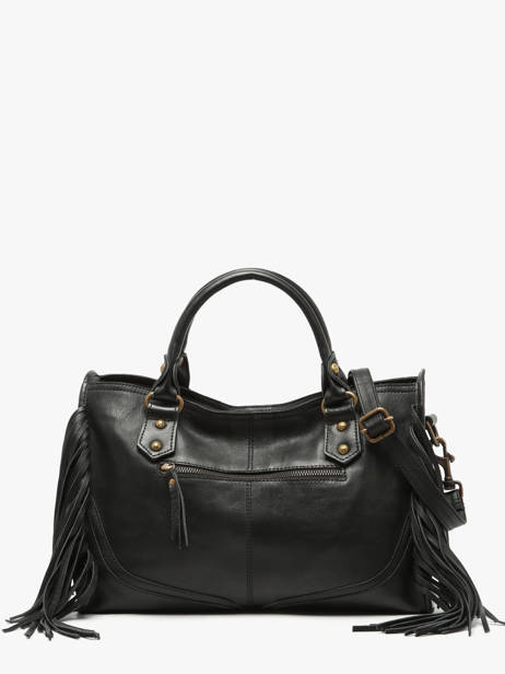 Satchel Dakota Leather Basilic pepper Black dakota BDAK22 other view 3