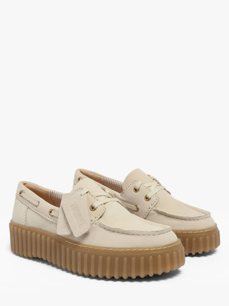 Platform Boat Shoes In Leather Clarks Beige women 26186302 other view 1