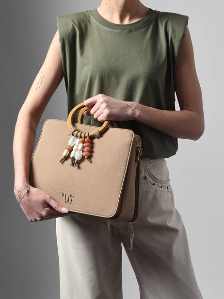 Satchel Camomille Pearl Woomen Beige camomille pearl WCAE1M other view 1