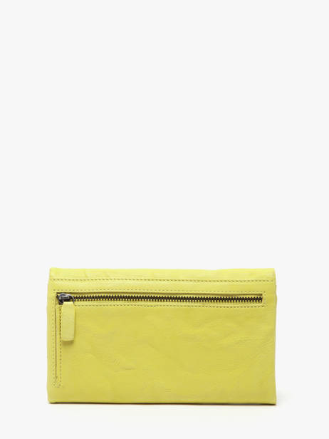 Wallet Leather Biba Yellow wallet TOT2L other view 2