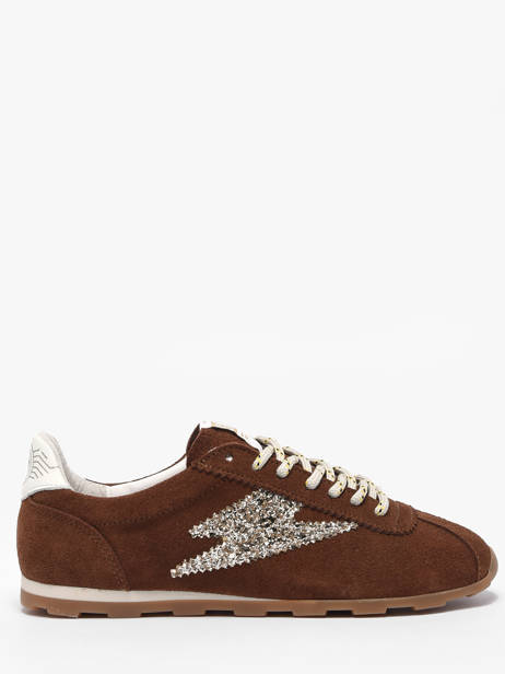 Sneakers In Leather Semerdjian Brown women CASSI475
