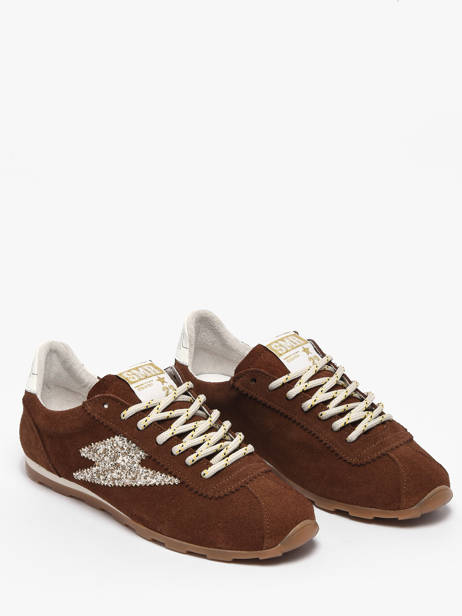 Sneakers In Leather Semerdjian Brown women CASSI475 other view 1