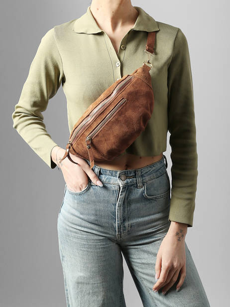 Belt Bag Leather Milano Brown velvet VE24119O other view 1