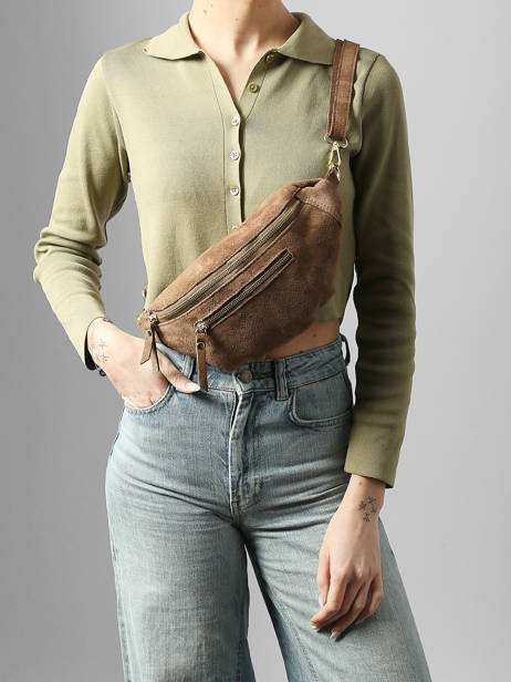 Belt Bag Leather Milano Beige velvet VE24119O other view 1