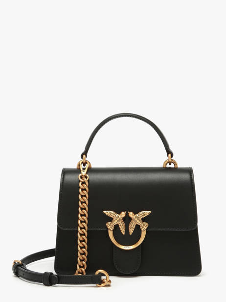 Sac Porté Main Love Bag Icon Cuir Pinko Noir love bag icon A0F1