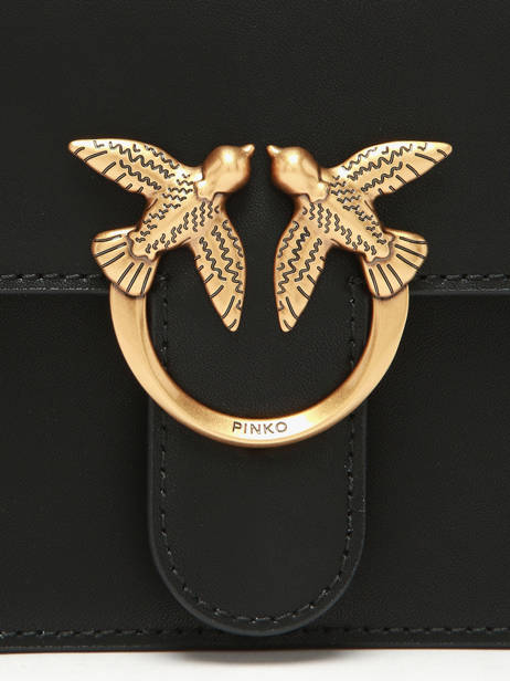 Sac Porté Main Love Bag Icon Cuir Pinko Noir love bag icon A0F1 vue secondaire 2