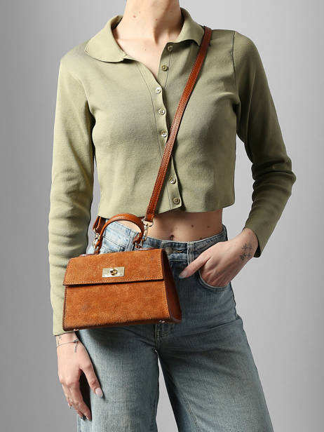 Shoulder Bag Velvet Caviar Leather Milano Brown velvet caviar VC25116 other view 1