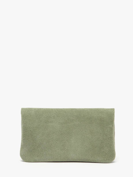 Coin Purse Velvet Leather Milano Green velvet VE23113O other view 2