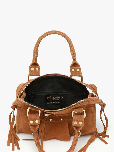 Crossbody Bag Velvet Leather Milano Brown velvet VE24092O other view 3