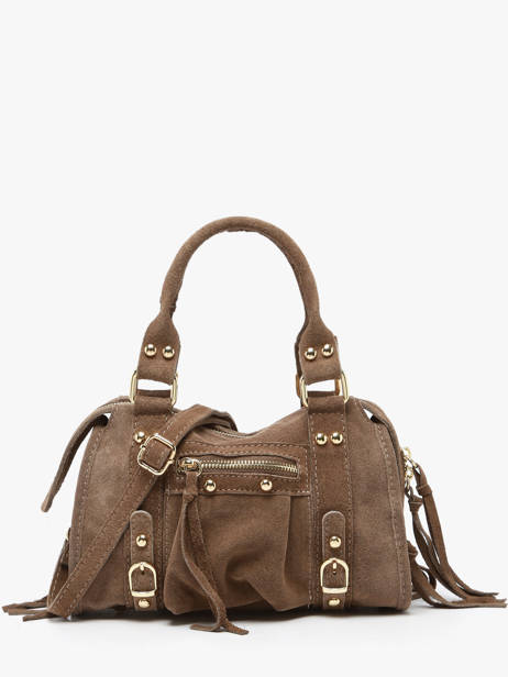 Crossbody Bag Velvet Leather Milano Beige velvet VE24093O