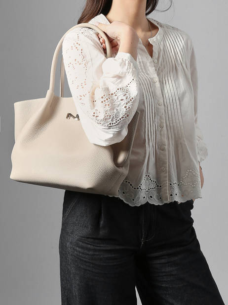 Leather Galatée Shoulder Bag Nathan baume Beige nymphea 3 other view 1