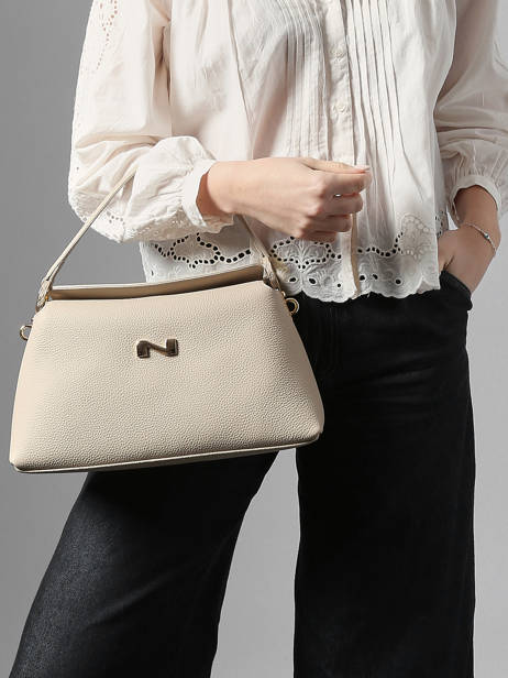 Leather Freesia Shoulder Bag Nathan baume Beige eden 4 other view 1