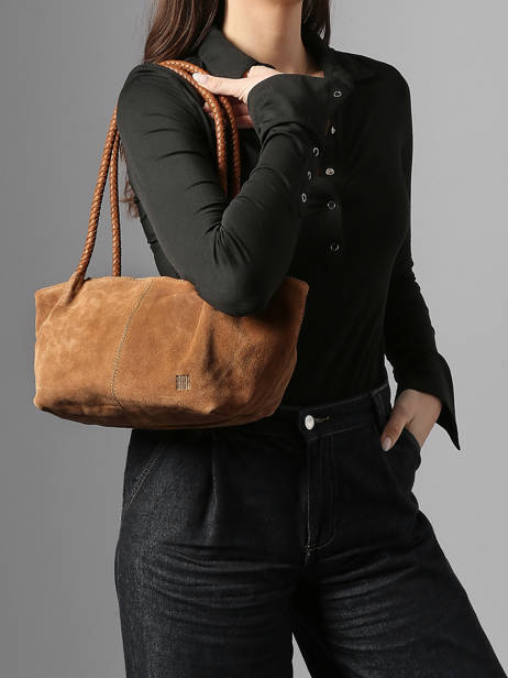 Shoulder Bag Leather Biba Brown leather SOR4L other view 1