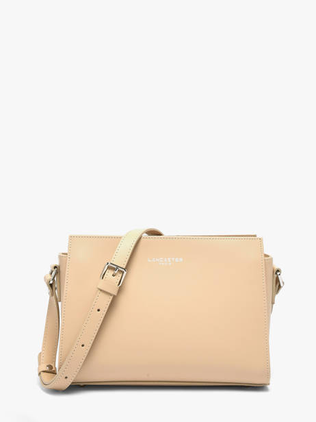 Shoulder Bag Smooth Leather Lancaster Beige smooth 437-02
