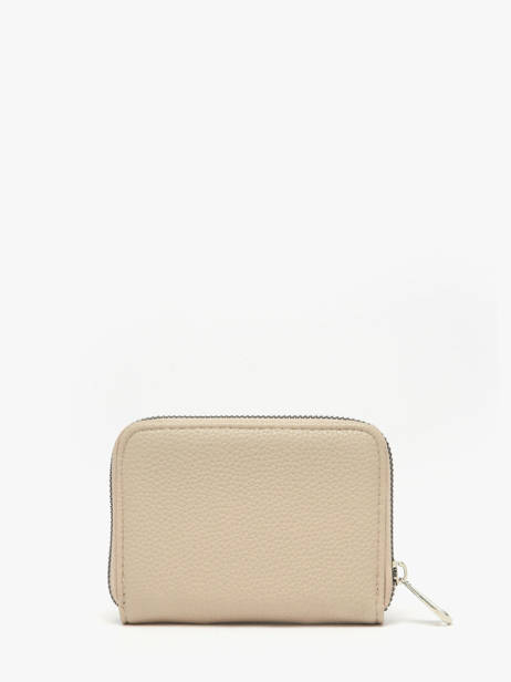 Grained Compact Wallet Miniprix Beige grained K2015 other view 2