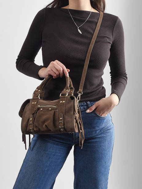 Crossbody Bag Velvet Leather Milano Beige velvet VE24093O other view 1
