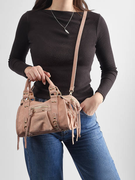 Crossbody Bag Velvet Leather Milano Pink velvet VE24093O other view 1