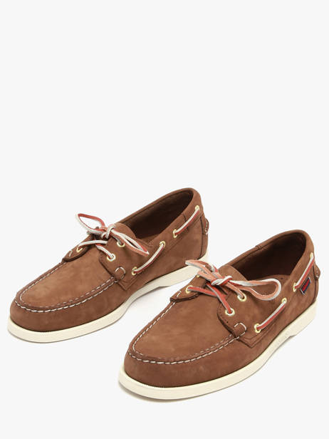 Boat Shoes In Leather Sebago Brown men 7000GA0 other view 1