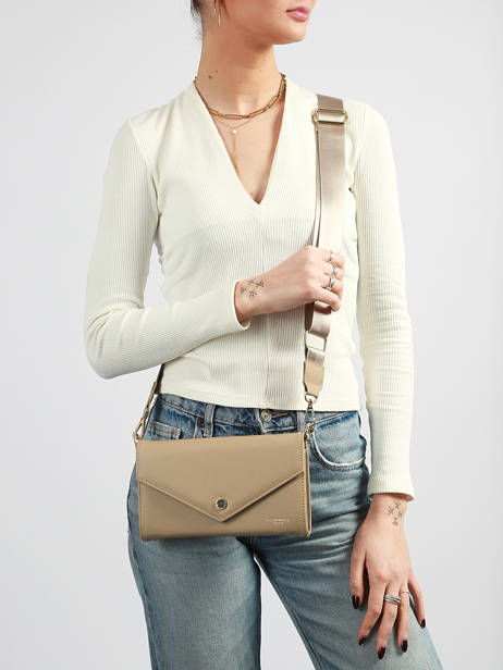 Clutch Miniprix Beige saffiano F5017 other view 1