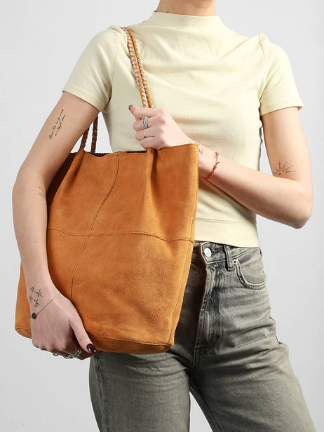 Sac Porté épaule Brianna Cuir Pieces Marron brianna 17163617 vue secondaire 1