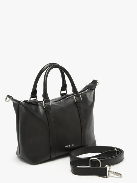 Sac Porté Main Vintage Cuir Nat et nin Noir vintage MTHYLANE vue secondaire 1