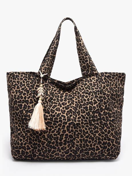 Shoulder Bag Leopard Cotton Miniprix Pink leopard L