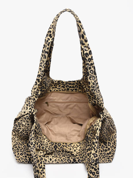 Sac Porté épaule Leopard Coton Miniprix Beige leopard L vue secondaire 1