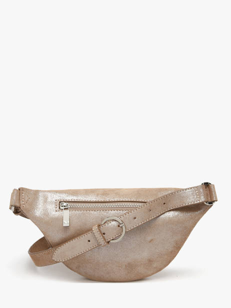 Sac Banane Small Derby Glitter Cuir Nathan baume Beige n city 25GT vue secondaire 4