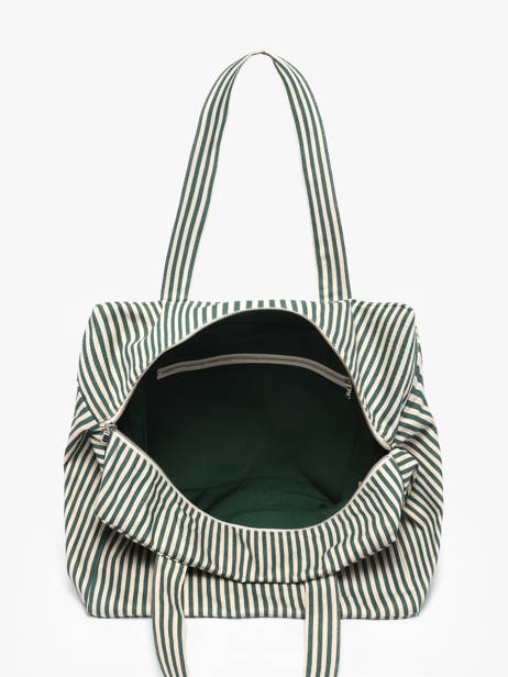 Sac Porté épaule Célestins A4 Striped Coton Recyclé Rivedroite Vert spring striped CELESTRI vue secondaire 2