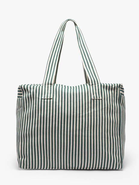 Sac Porté épaule Célestins A4 Striped Coton Recyclé Rivedroite Vert spring striped CELESTRI vue secondaire 3