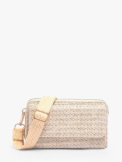 Portefeuille Et Bandoulière Miniprix Beige raphia 1460