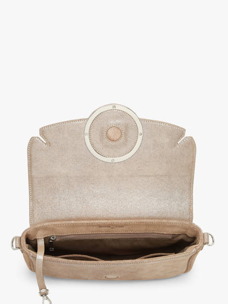 Sac Porté épaule Hiro Glitter Cuir Nathan baume Beige ginkgo 7GT vue secondaire 3