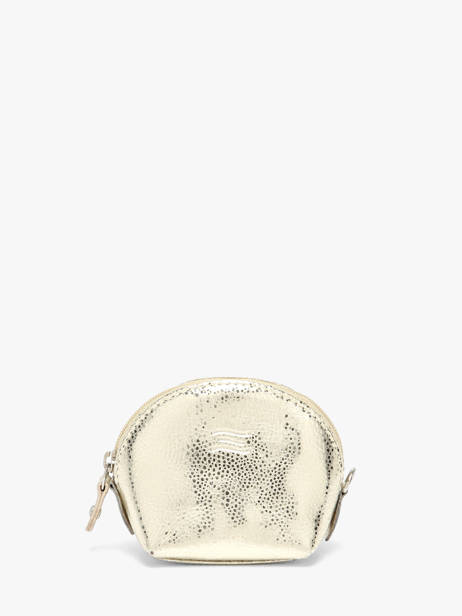 Leather Caviar Coin Purse Crinkles Gold caviar 14026