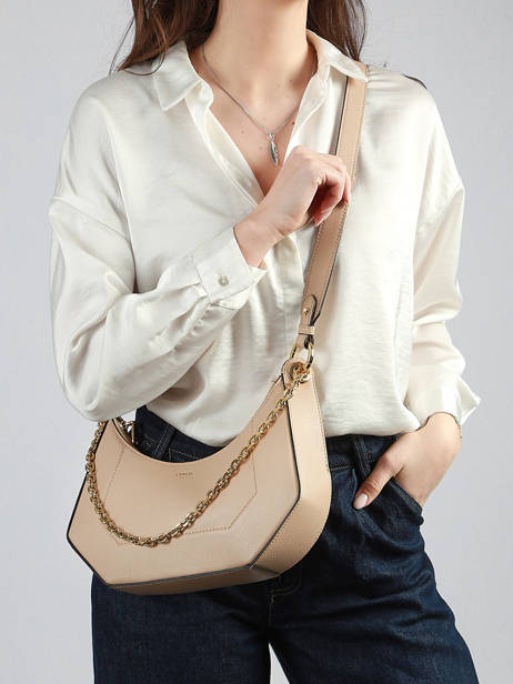 Shoulder Bag Croisette Leather Lancel Beige croisette A13987 other view 1