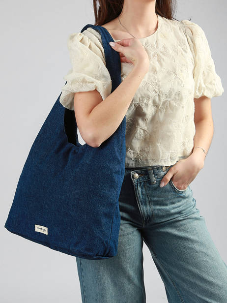 Recycled Cotton Richelieu Hobo Bag Rivedroite Blue timeless RICHETIM other view 1