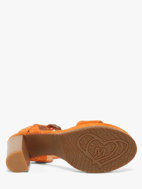 Heeled Sandals Jain In Leather Mam'zelle Orange women CSG1H03 other view 4